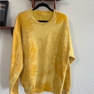 Urban Outfitters Yellow Tie-Dye Sweatshirt